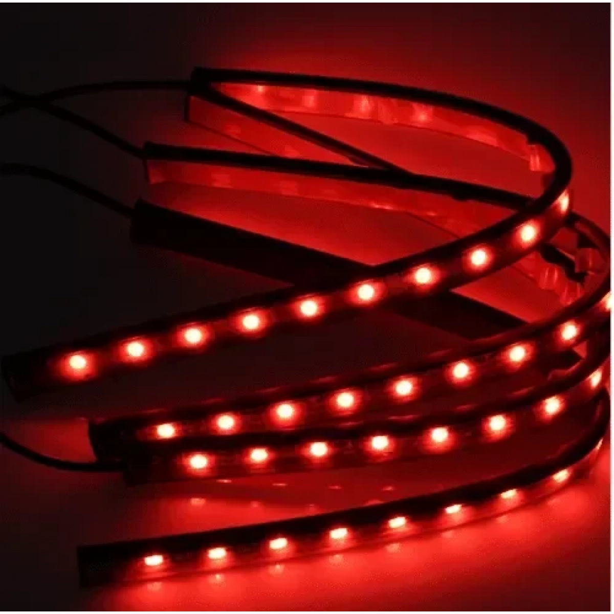 Εσωτερικά LED φώτα αυτοκινήτου Music RGB 33cm με τηλεχειριστήριο 4τμχ - Image 2