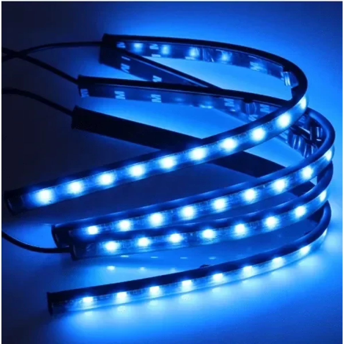 Εσωτερικά LED φώτα αυτοκινήτου Music RGB 33cm με τηλεχειριστήριο 4τμχ - Image 4