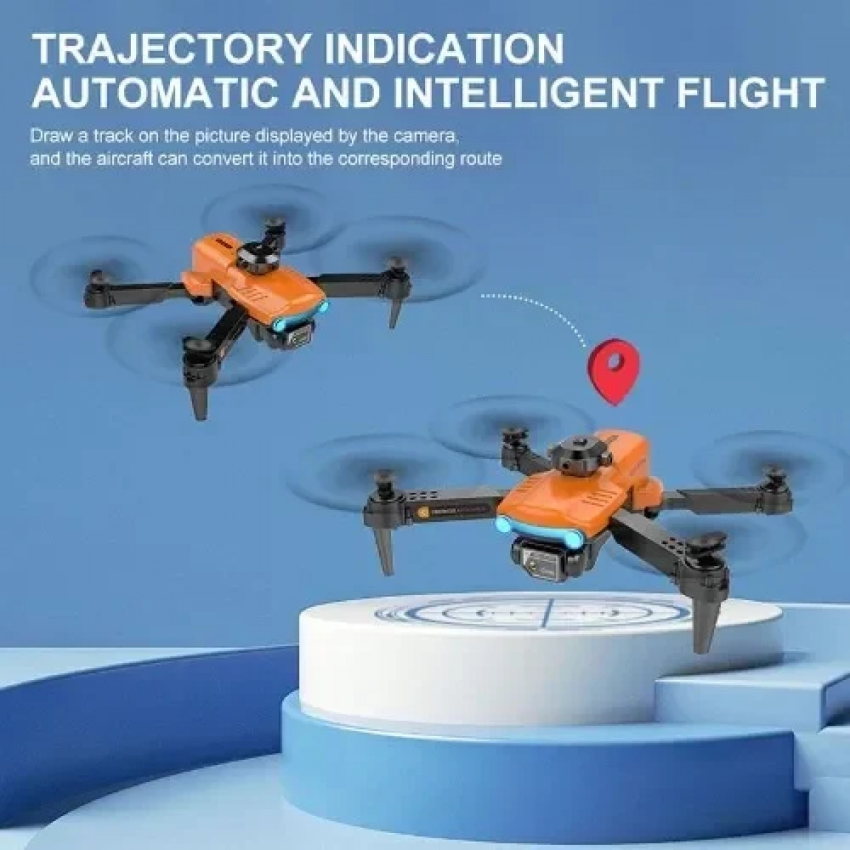 Drone 4K HD / FPV / 50x zoom F187 σε Πορτοκαλί Χρώμα