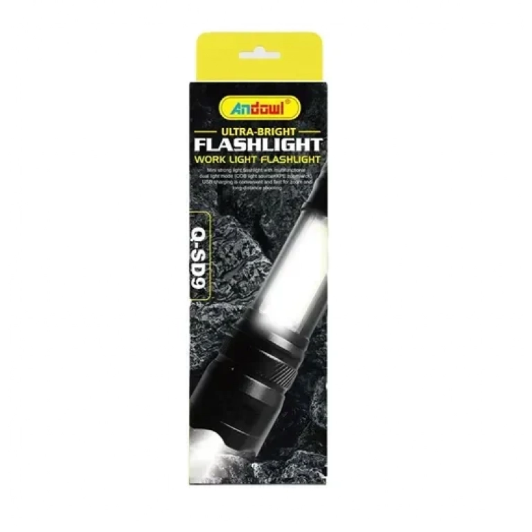 Φακός χειρός LED Work Light Flashlight Andowl Q-SD9 μαύρο