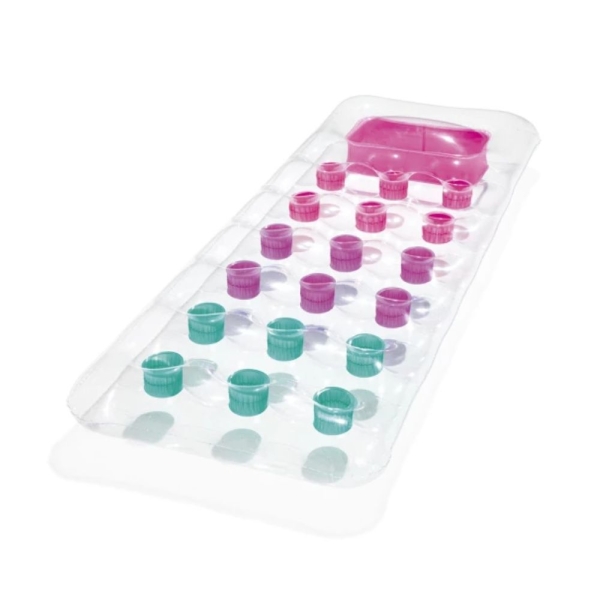 Φουσκωτό Στρώμα Θαλάσσης Transparent Floating Mat 188cm Λευκό Bestway 43040