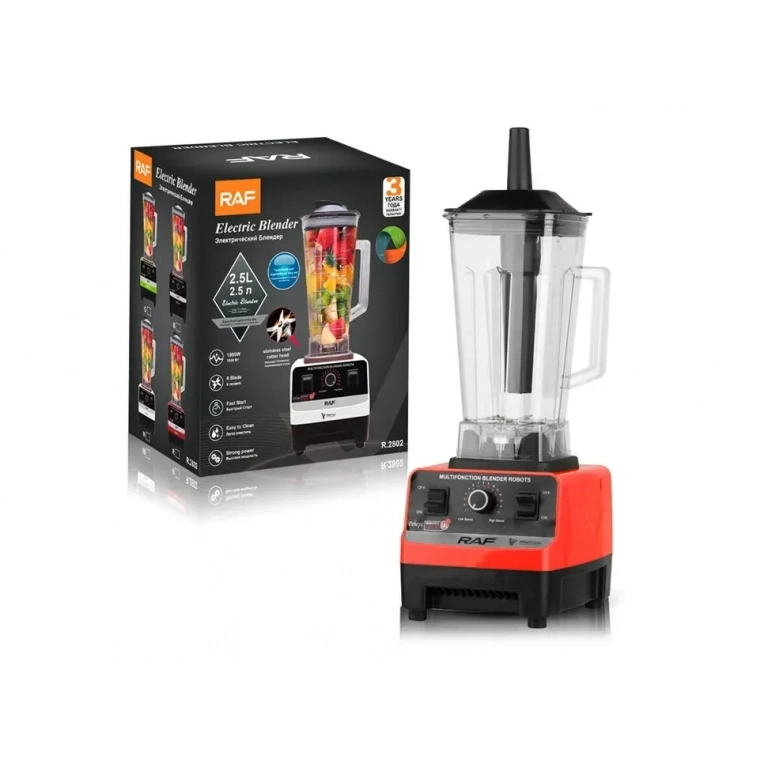 Ηλεκτρικό μπλέντερ πολλαπλών χρήσεων 2400W 2.5lt RAF R.2802 - κόκκινο