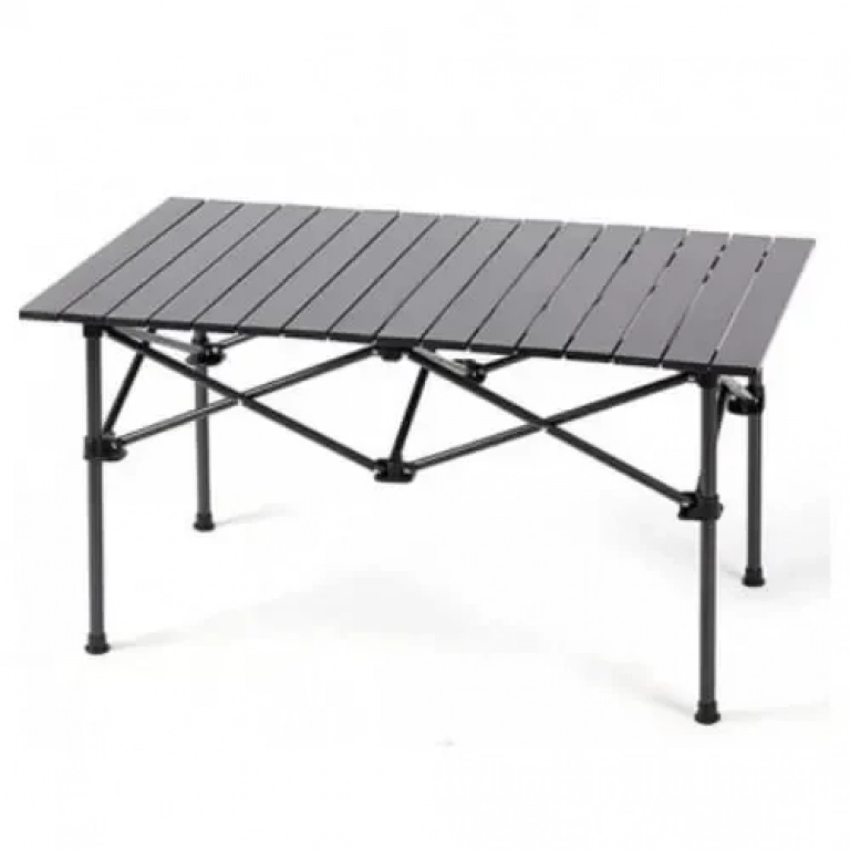Αναδιπλούμενο Φορητό Μεταλλικό Τραπέζι για Ελεύθερο Camping και Picnic 95x50x55 cm Μαύρο SDS-21347