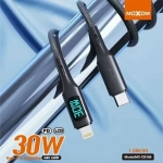 Καλώδιο φόρτισης από Type C σε Lightning Moxom MX-CB166 PD 30W μαύρο - Image 2