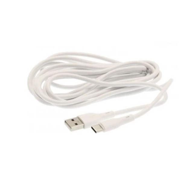Καλώδιο φόρτισης και μεταφοράς δεδομένων USB to Type C 2.4Α KLGO S-187 λευκό