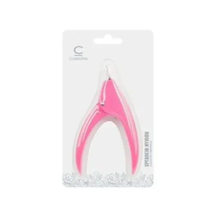 Κόφτης τεχνητών νυχιών QZ-R006 13×7.4 cm – Acrylic Nail Clipper Cosmofan ροζ