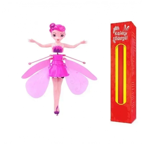 Κούκλα υπτάμενη νεράιδα Beautiful Flying Fairy Doll 8018 Ροζ και ΔΩΡΟ η λαμπάδα