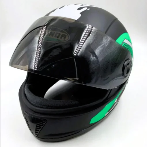 Κράνος Μηχανής Full Face Μαύρο/Πράσινο S139