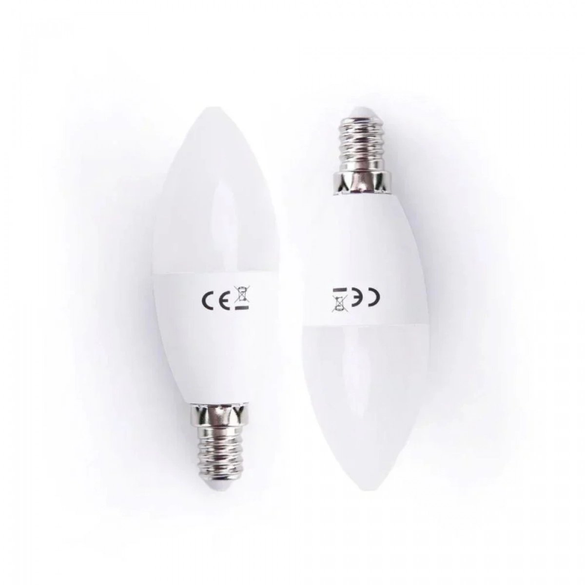 Λάμπες 2τμχ LED C37 E14 7W 3000K Aigostar