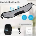 Μάσκα ύπνου Bluetooth με ενσωματωμένα ασύρματα ακουστικά για Android και iOs - γκρι - Image 4