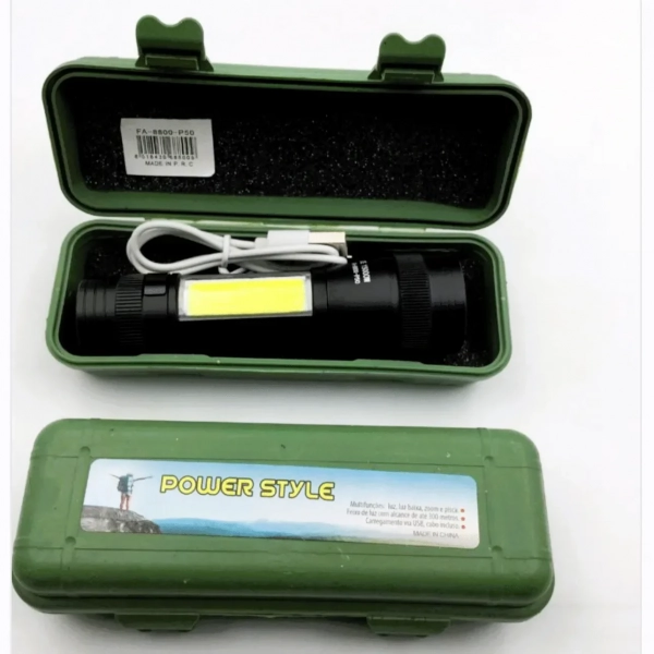 Μίνι Φακός LED Αλουμινίου USB Επαναφορτιζόμενος Αδιάβροχος FA-8800
