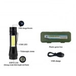 Μίνι Φακός LED Αλουμινίου USB Επαναφορτιζόμενος Αδιάβροχος FA-8800