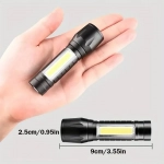 Μίνι Φακός Τύπου Γκλόπ LED Αλουμινίου USB Επαναφορτιζόμενος Αδιάβροχος 9cm