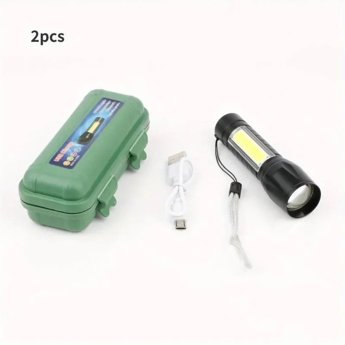 Μίνι Φακός Τύπου Γκλόπ LED Αλουμινίου USB Επαναφορτιζόμενος Αδιάβροχος 9cm