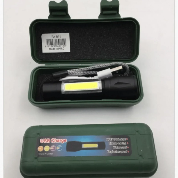 Μίνι Φακός Τύπου Γκλόπ LED Αλουμινίου USB Επαναφορτιζόμενος Αδιάβροχος 9cm