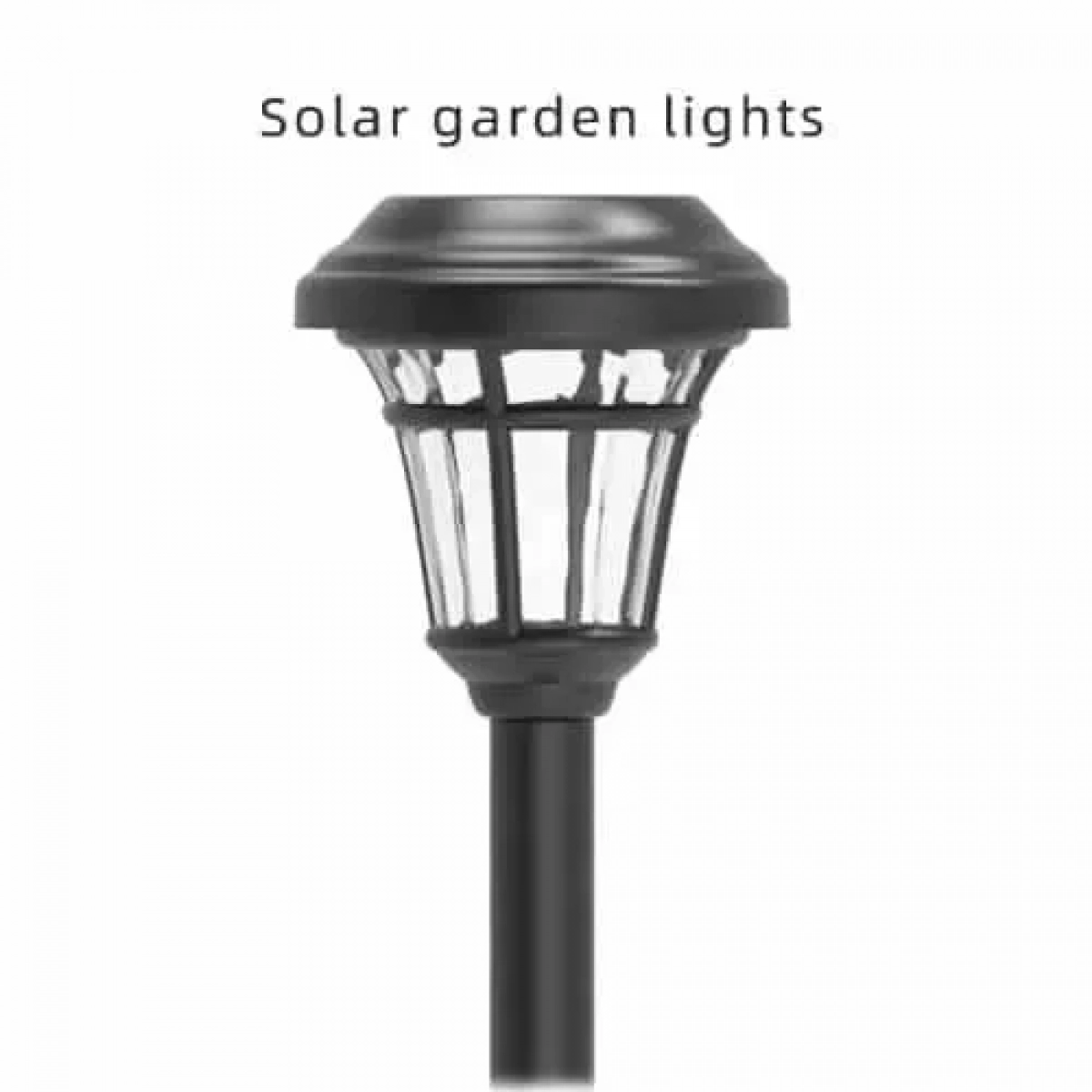 Ηλιακό Διακοσμητικό Φωτιστικό Κήπου LED "Sun" 8.5x34 cm σε Μαύρο Χρώμα Ε-4028