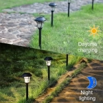 Ηλιακό Διακοσμητικό Φωτιστικό Κήπου LED "Sun" 8.5x34 cm σε Μαύρο Χρώμα Ε-4028