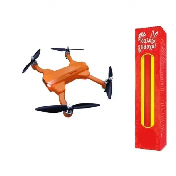 P70 Pro Drone - Ανάλυση 4K - Χρόνος πτήσης 26 λεπτά - Συχνότητα 2,4 GHz - Πορτοκαλί και ΔΩΡΟ η λαμπάδα