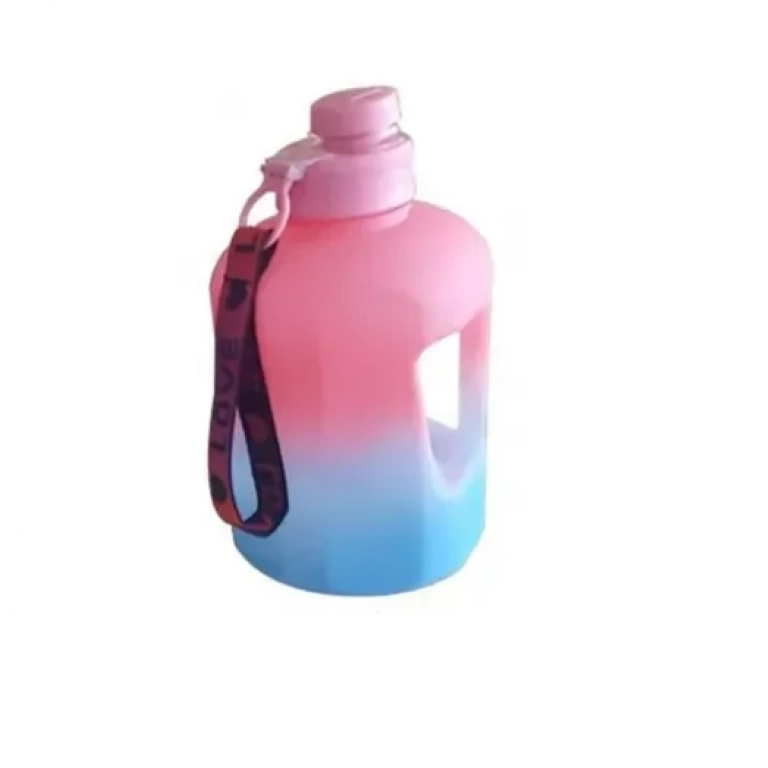 Παγούρι νερού με ιμάντα μεταφοράς 1200ml 23250 ροζ - γαλάζιο