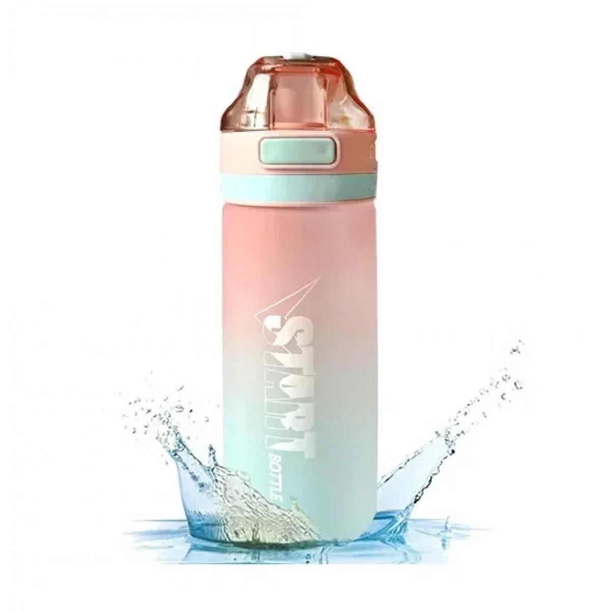 Παγούρι νερού με καπάκι 800ml 23252 ροζ - τιρκουάζ - Image 3
