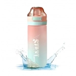 Παγούρι νερού με καπάκι 800ml 23252 ροζ - τιρκουάζ - Image 3
