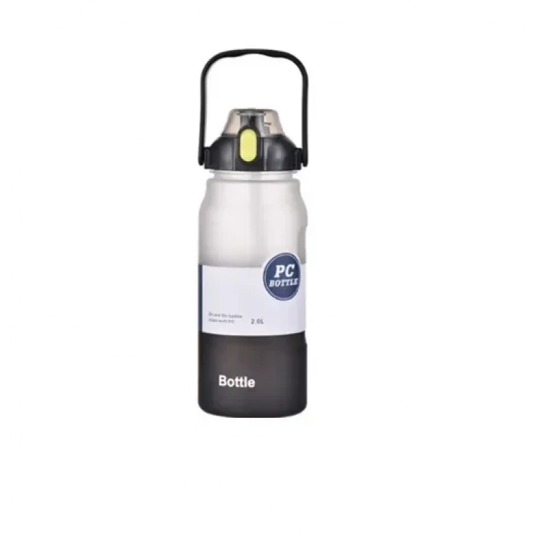 Παγούρι νερού με καπάκι και χερούλι 2000ml 23260 μαύρο