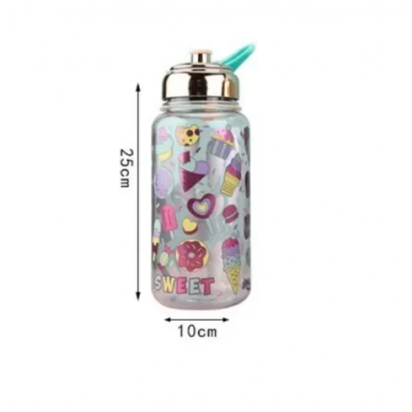 Παιδικό παγούρι νερού 1000ml 10x25cm 21271 Sweet διάφανο