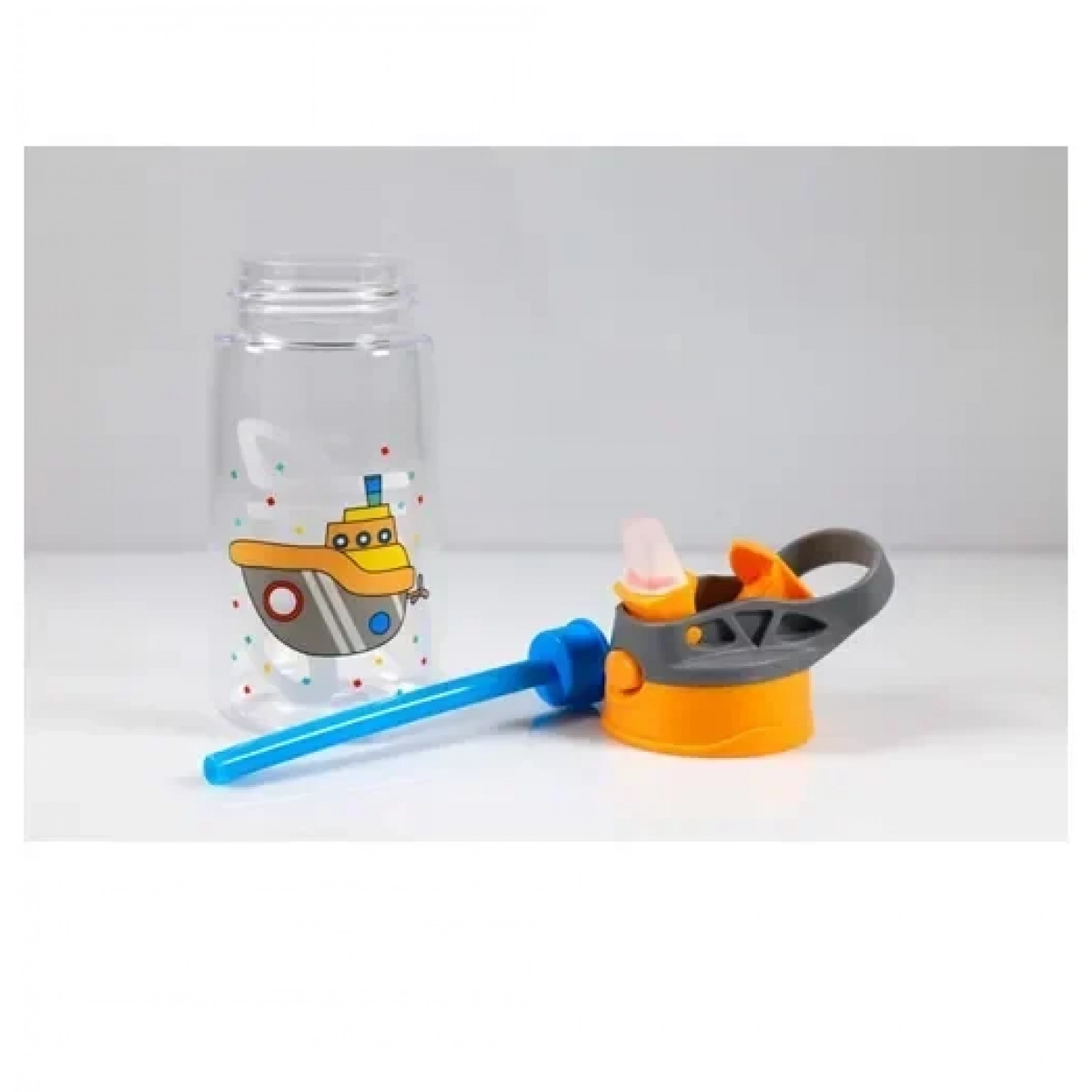 Παιδικό παγούρι νερού 500ml 15x10cm 21273 καράβι διάφανο - Image 2