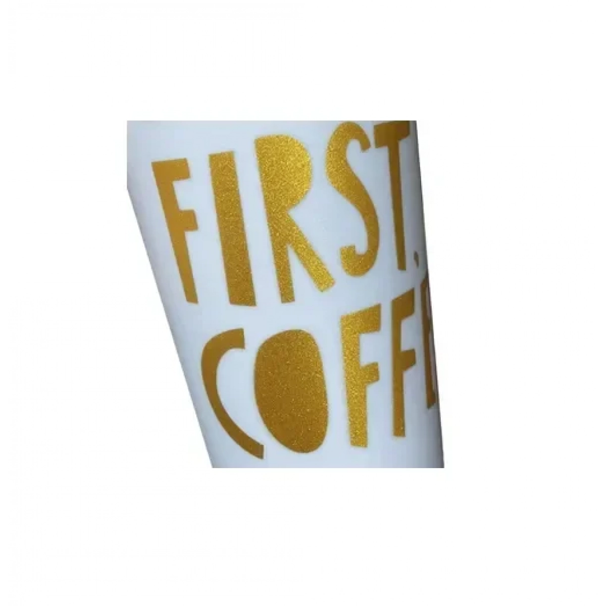 Ποτήρι πλαστικό με καπάκι 450ml 22x5.8cm But First Coffee 21239 - γαλάζιο - Image 2