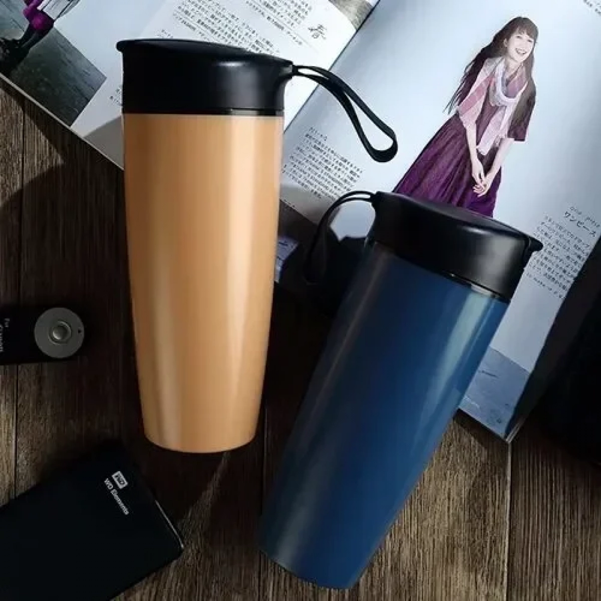 Ποτήρι ροφημάτων - θερμός 500ml 23270 μπλε - Image 4