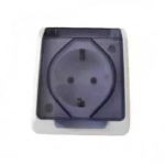 Πρίζα Σούκο Με Καπάκι Water Proof Socket 910 Λευκό