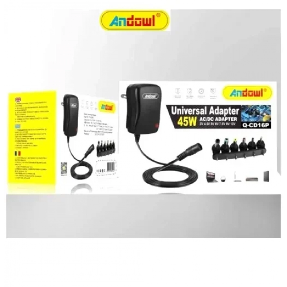 Προσαρμογέας AC/DC γενικής χρήσης 45W Andowl Q-CD16P μαύρο
