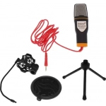 Πυκνωτικό μικρόφωνο 3.5mm τοποθέτηση Shock Mounted/Clip On φωνής Andowl QY-K222 - Image 3