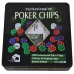 Σετ 100 Μάρκες Poker 50mm / 4gr σε Μεταλλικό Κουτί με 2 Τράπουλες - Photo2