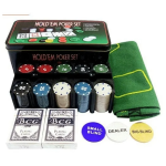 Σετ 200 Αριθμημένες Μάρκες Poker σε Μεταλλικό Κουτί με 2 Τράπουλες και Τσόχα - Photo1