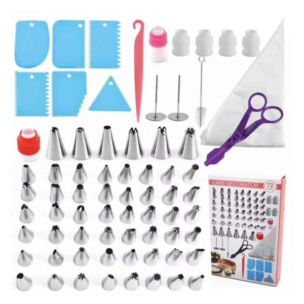 Σετ εργαλείων διακόσμησης Κορνε Ζαχαροπλαστικής 72 τεμ. - Photo1