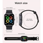 Αδιάβροχο Smartwatch με έγχρωμη οθόνη TFT 1,96 ιντσών BT Call Heart Rate Monitor Fitness Q32 - μαύρο - Image 3