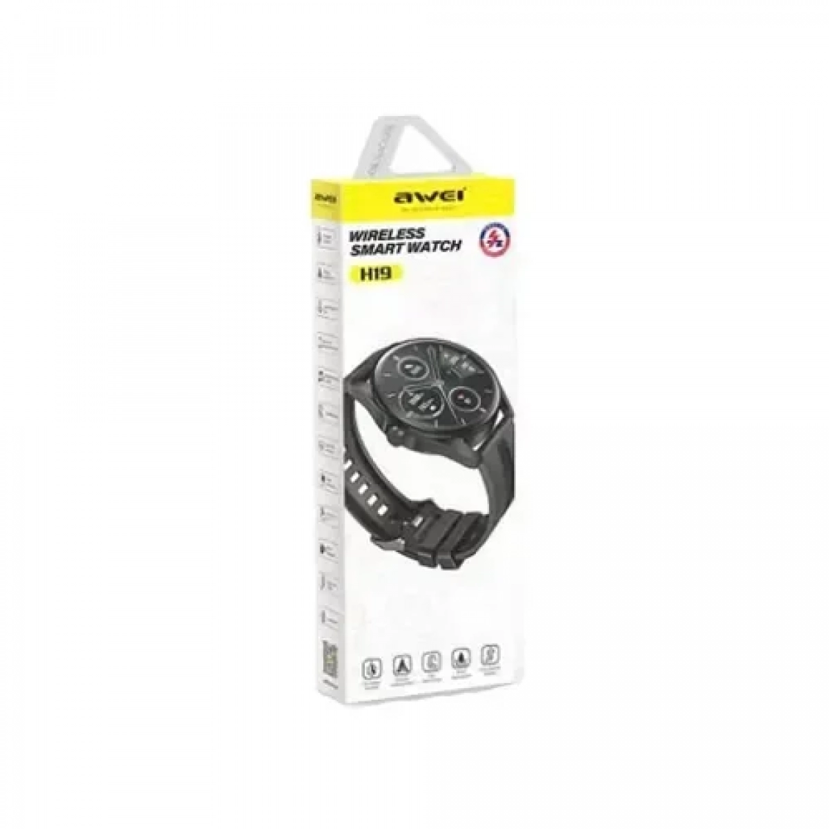 Smartwatch με παλμογράφο και οθόνη αφής AWEI H19 - μαύρο - Image 4