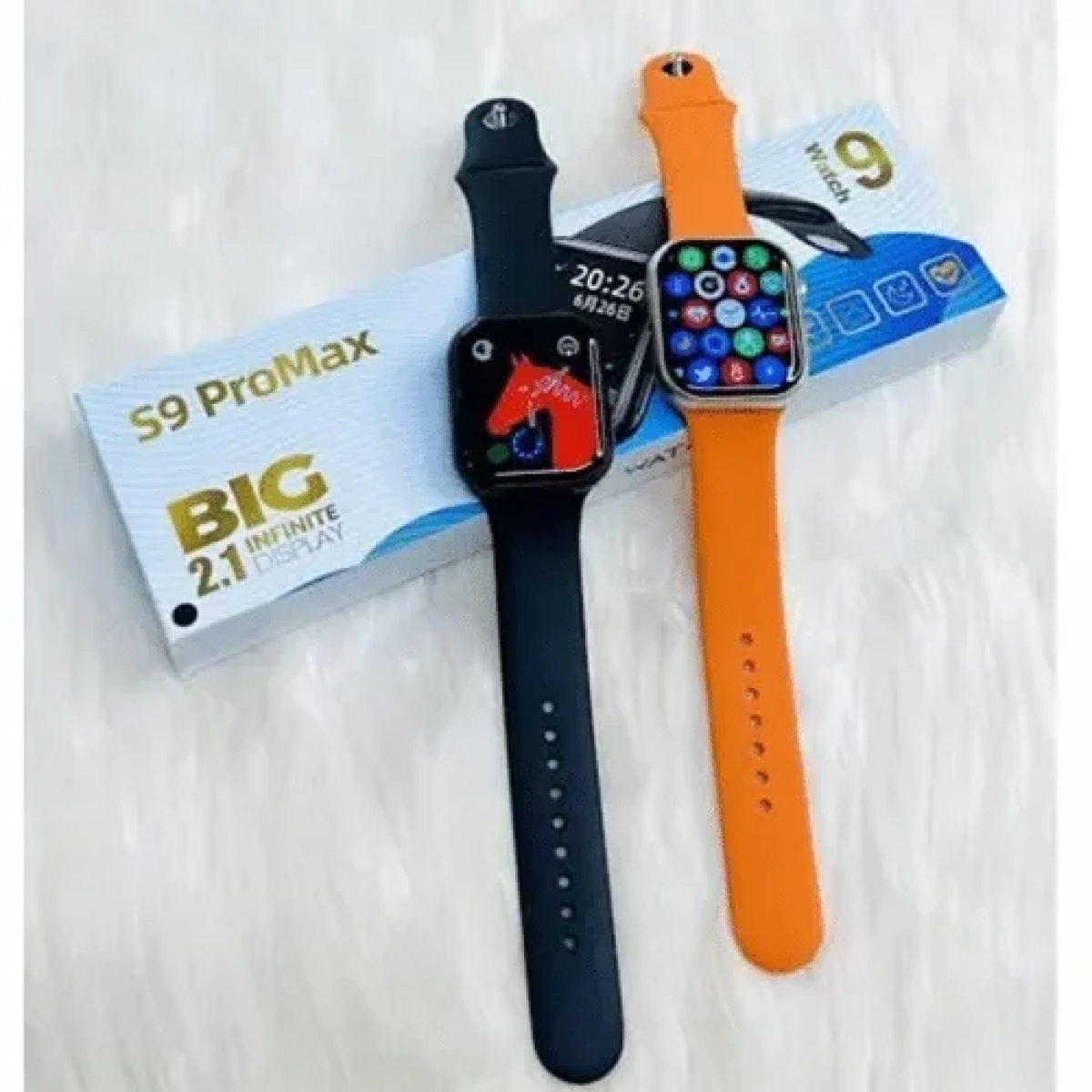 Smartwatch S9 PRO MAX BIG 45mm - πορτοκαλί - Image 3