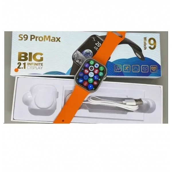 Smartwatch S9 PRO MAX BIG 45mm - πορτοκαλί