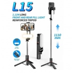 Τρίποδο κινητού με Bluetooth L15 Selfie Stick μαύρο - Image 2
