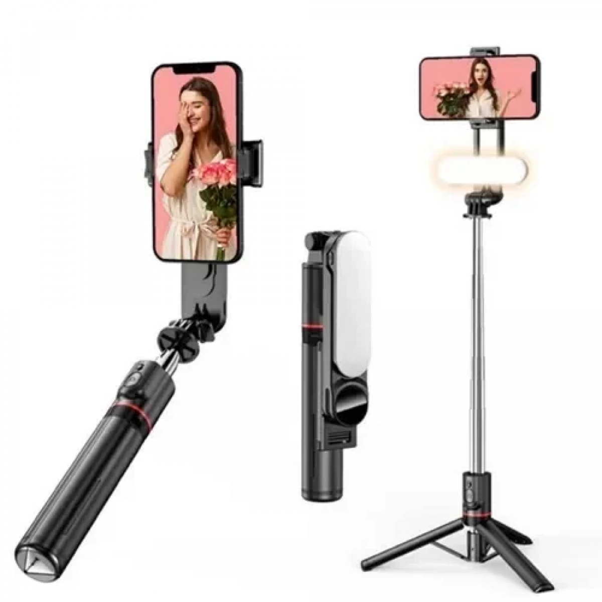 Τρίποδο κινητού με Bluetooth L15 Selfie Stick μαύρο - Image 3