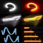 Universal DRL LED Strip λευκά φώτα ημέρας & πορτοκαλί δυναμικά/βηματικά φλας για φανάρια αυτοκινήτων 60cm Foyu FO-8-04 - Image 2
