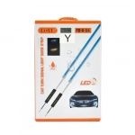 Universal DRL LED Strip λευκά φώτα ημέρας & πορτοκαλί δυναμικά/βηματικά φλας για φανάρια αυτοκινήτων 60cm Foyu FO-8-04 - Image 4