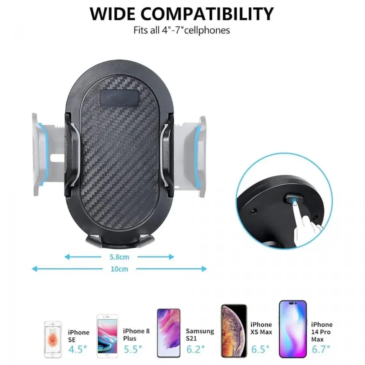 Βάση Αυτοκινήτου για Smartphone - Universal Περιστρεφόμενη 360 Μοιρών - Photo5