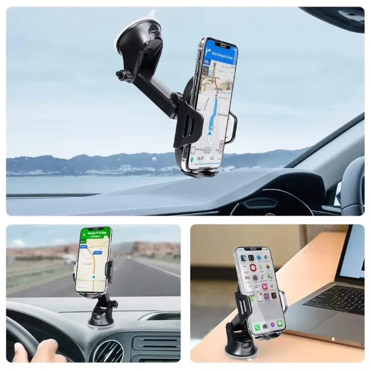 Βάση Αυτοκινήτου για Smartphone - Universal Περιστρεφόμενη 360 Μοιρών - Photo7