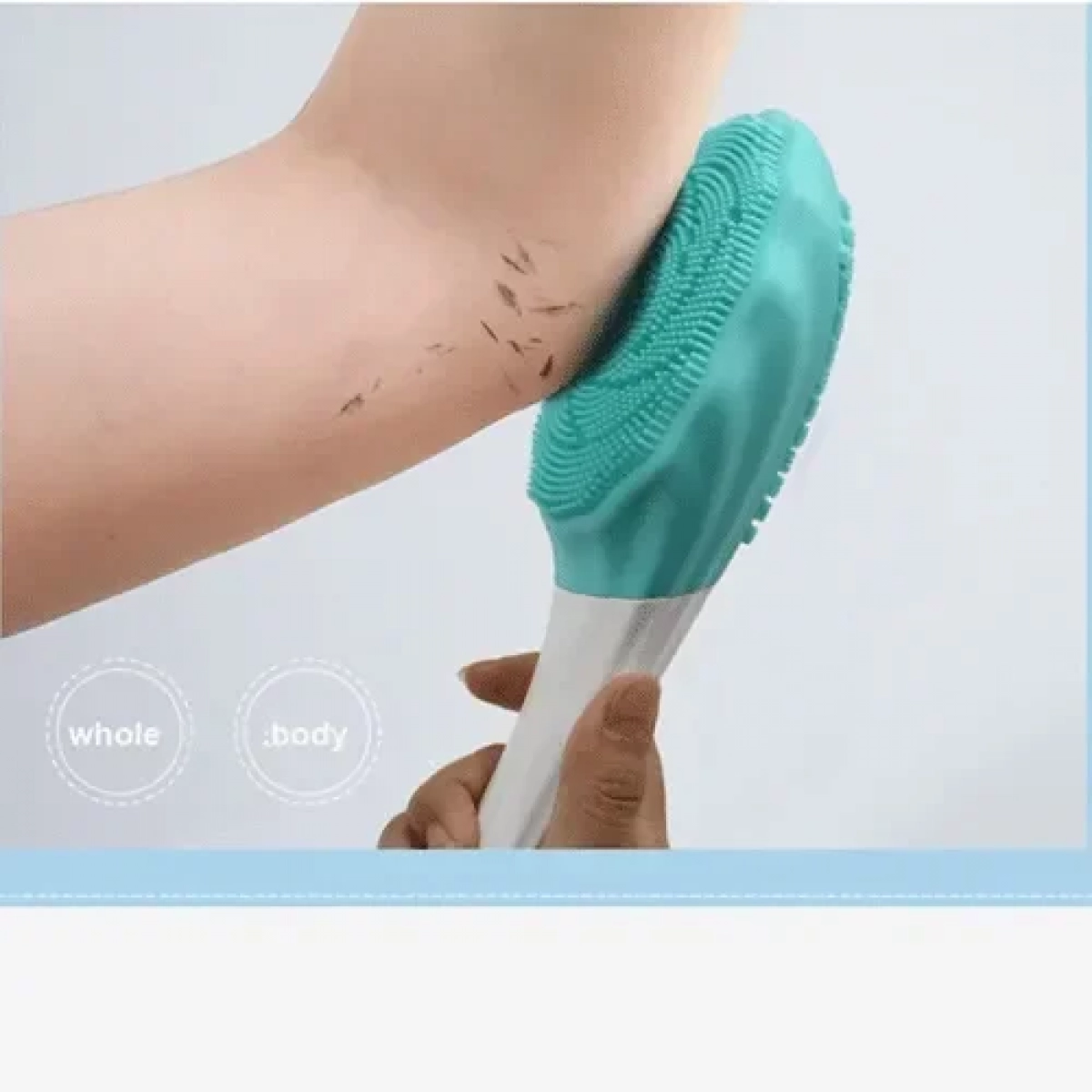 Βούρτσα μπάνιου Silicone Bath Brush Electric Shower Massager, σε ροζ χρώμα - Image 3