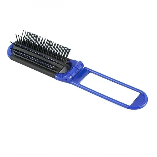 Βούρτσα μαλλιών με καθρεφτάκι 40mmx108mm 93326 μπλε