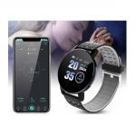 119 Plus Smart Bracelet IP65 Waterproof Fitness Tracker Pedometer Fitness Tracker Smartwatch, σε μαύρο Γκρι Χρώμα