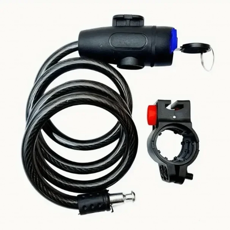 Κλειδαριά Ποδηλάτου Κουλούρα με Κλειδί και Στήριγμα Μαύρο